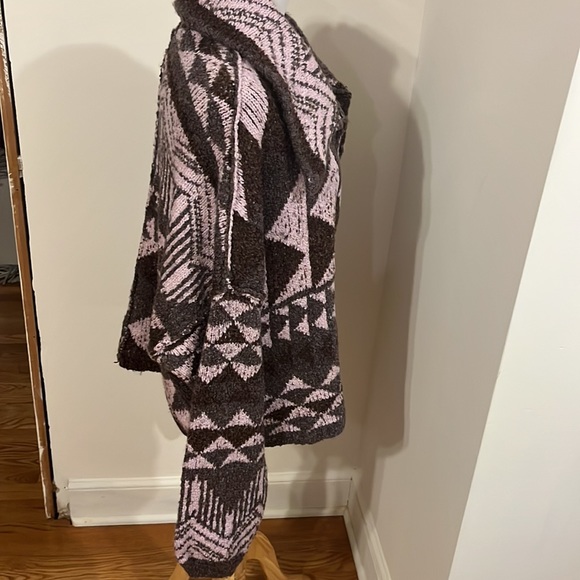 NWT Free People One and Another Cardi Printed Cardigan Sweater Purple Medium - Picture 8 of 14